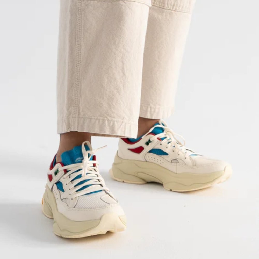 Brandblack SAGA 130 White Leather Chunky Platform Sneakers